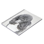 Carnet Peinture à paille noire standard - Art du chien (Côté gauche)