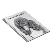 Carnet Peinture à paille noire standard - Art du chien (Côté Droit)