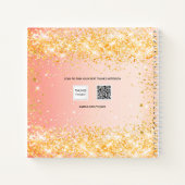 Carnet Peinture à parties scintillant or orange (Dos)