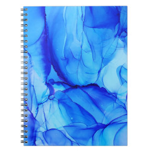 Carnet Peinture Abstraite à l'encre d'alcool bleu violet