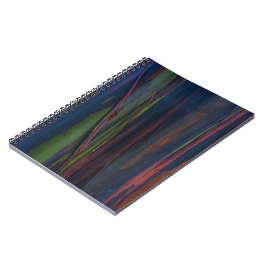 Carnet Peinture abstraite bleu vert et marron (Côté gauche)