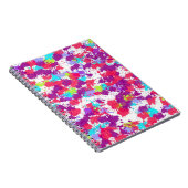 Carnet Peinture Abstraite colorée, rouge et violet (Côté Droit)