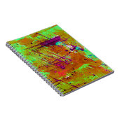 Carnet Peinture Abstraite couleur néon vert (Côté Droit)