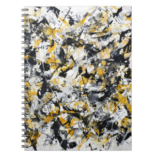 Carnet Peinture Abstraite de couleur blanche jaune énergé