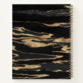 Carnet Peinture Abstraite Marbre Noir Or (Dos)
