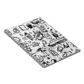 CARNET PEINTURE ABSTRAITE NOIRE ET BLANCHE (Côté Droit)