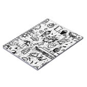 CARNET PEINTURE ABSTRAITE NOIRE ET BLANCHE (Côté gauche)