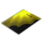 Carnet Peinture abstraite noire et jaune (Côté gauche)