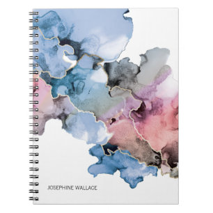Carnet Peinture Abstraite personnalisée à l'encre d'alcoo
