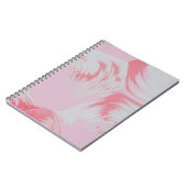 Carnet Peinture abstraite rose et blanche (Côté gauche)