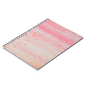 Carnet Peinture abstraite rose et blanche (Côté gauche)