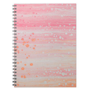 Carnet Peinture abstraite rose et blanche