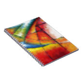 Carnet peinture abstraite rouge jaune vert bleu (Côté Droit)