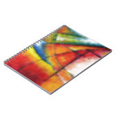 Carnet peinture abstraite rouge jaune vert bleu (Côté gauche)