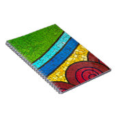 Carnet Peinture abstraite verte et rouge (Côté Droit)