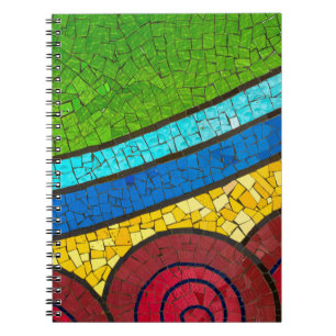 Carnet Peinture abstraite verte et rouge