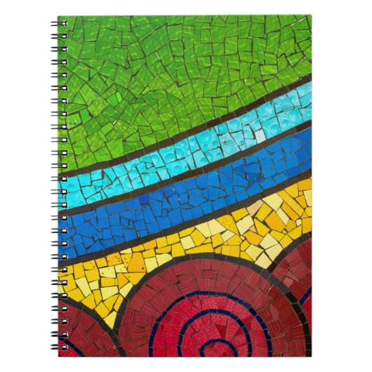 Carnet Peinture abstraite verte et rouge (Devant)