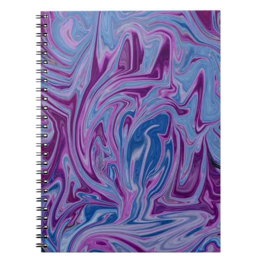 Carnet Peinture abstraite violette et bleue (Devant)