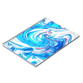Carnet Peinture Acrylique Bleue Abstrait Splter Swirl (Côté gauche)