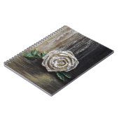 Carnet Peinture acrylique Rose Blanche (Côté gauche)