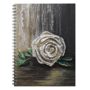 Carnet Peinture acrylique Rose Blanche 