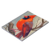 Carnet Peinture aquarelle Cardinal rouge (Côté gauche)