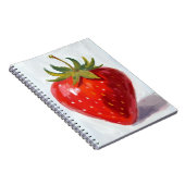 Carnet Peinture aquarelle de fraise rouge (Côté Droit)