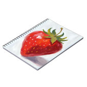 Carnet Peinture aquarelle de fraise rouge (Côté gauche)