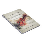Carnet Peinture aquarelle de la musique violon (Côté Droit)