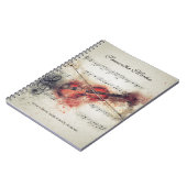 Carnet Peinture aquarelle de la musique violon (Côté gauche)