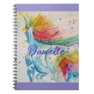 Carnet Peinture Aquarelle Licorne Arc-en-ciel Filles Sac