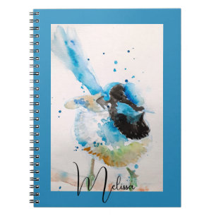 Carnet Peinture aquarelle Troglodyte bleu Oiseaux austral