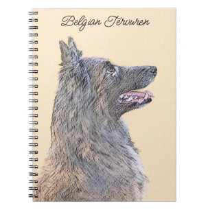Carnet Peinture belge Tervuren - Cute Original Chien Art