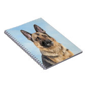 Carnet Peinture berger allemande - jolie art original chi (Côté Droit)