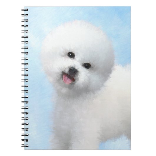 Carnet Peinture Bichon Frise - Cute Original Chien Art (Devant)