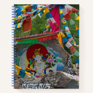 Carnet Peinture bouddhiste sur rochers
