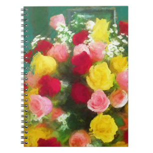 Carnet Peinture Bouquet Rose - Jolie Art Fleur Originale