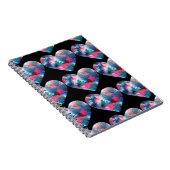 Carnet Peinture cardiaque multicolore sur bois (Côté Droit)