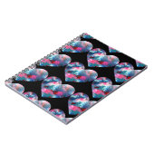 Carnet Peinture cardiaque multicolore sur bois (Côté gauche)