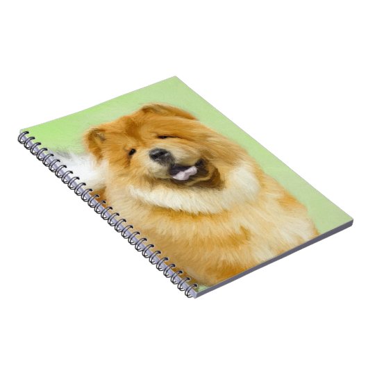 Carnet Peinture Chow Chow - Joli art original chien (Côté Droit)