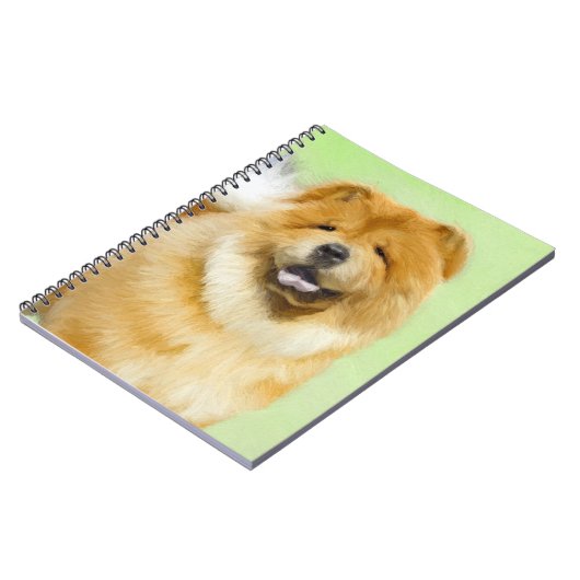 Carnet Peinture Chow Chow - Joli art original chien (Côté gauche)