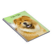 Carnet Peinture Chow Chow - Joli art original chien (Côté Droit)