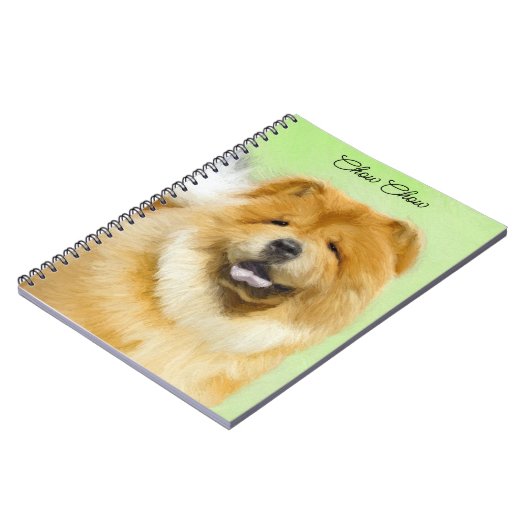 Carnet Peinture Chow Chow - Joli art original chien (Côté gauche)