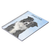 Carnet Peinture Collie Bordure - Joli art original chien (Côté gauche)