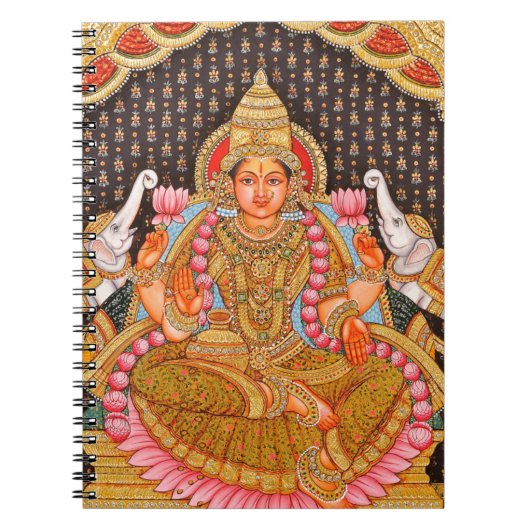 CARNET PEINTURE COMPLEXE DE GAJA LAKSHMI TANJORE {SUD IND (Devant)
