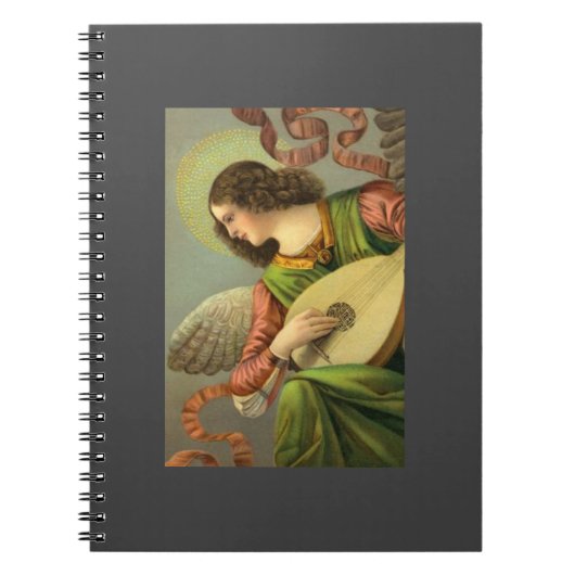 Carnet Peinture d'ange avec mandoline (Devant)