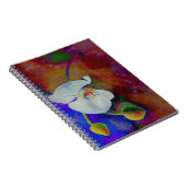 Carnet Peinture d'aquarelle d'orchidée hawaïenne blanche (Côté Droit)