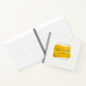 Carnet Peinture d'aquarelle dorée moderne encadrée (Intérieur)