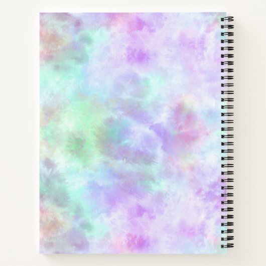 Carnet Peinture d'aquarelle Pastel Rainbow Cravate-Dye (Dos)