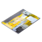 Carnet Peinture d'art Abstrait gris et jaune abstrait, ar (Côté gauche)